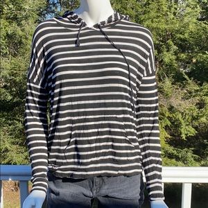 🎁FINAL SALE🛍Pink republic striped hooded shirt